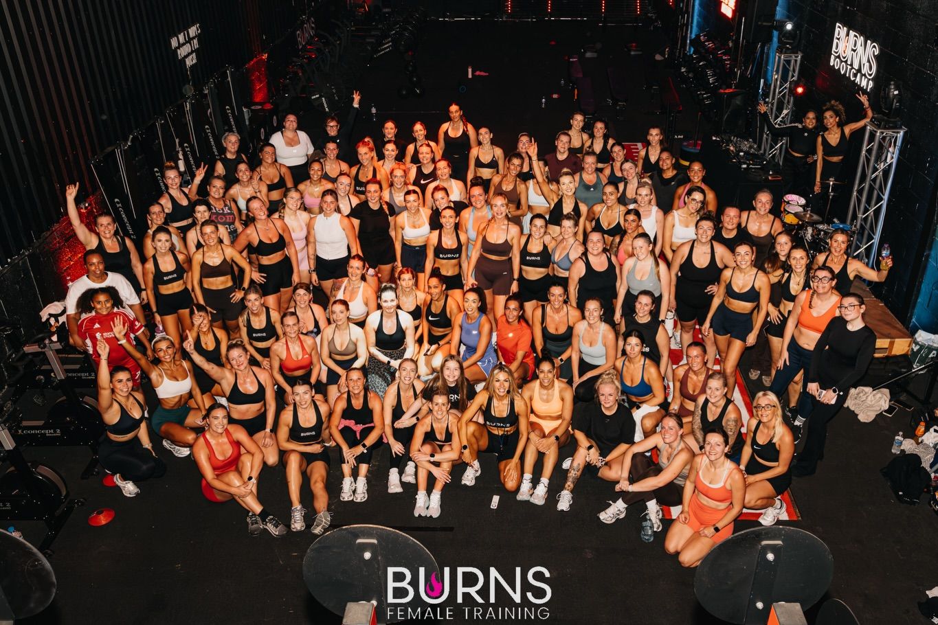 Group photo after a Burns women's session